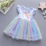 Girl's Cotton dress 2025 Summer Dress Girl's Baby Children's Western-style Pony Mesh Vest Princess Trendy Skirt - Image 8