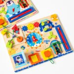 Children'S Wooden Colorful Cosmic Busy Board Baby'S Early Education Hand-Eye Coordination Parent-Child Educational Toys - Image 3