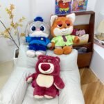 Zootopia Plush Cartoon Nick Judy Grab Doll Large Capacity Backpack Crossbody Bag Student Backpack