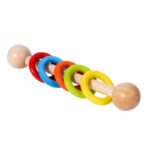 Montessori Wooden Toys 0-1 Years Old Newborns 6 Months Old Baby Grasping Training Rattle Can Chew - Image 9