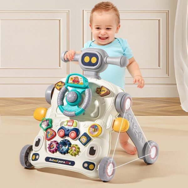 Baby Multi-Function Walker Toddler Trolley Anti-Rollover Baby Newborn Walking Walker Toy