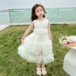 Girl's Princess dress Summer Puff Vest Dress New Style Girl's Sweet Western Style Mesh Fresh and Explosive - Image 2
