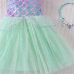 Girl'S Summer Hot Item Flying Sleeve Suspender Mesh Dress For Girls, Halloween Sequined Mermaid Princess Dress For Girls - Image 4