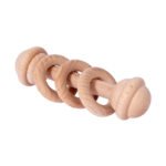 Montessori Wooden Toys 0-1 Years Old Newborns 6 Months Old Baby Grasping Training Rattle Can Chew - Image 8