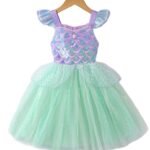 Girl'S Summer Hot Item Flying Sleeve Suspender Mesh Dress For Girls, Halloween Sequined Mermaid Princess Dress For Girls - Image 5