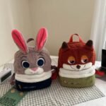 Zootopia Plush Cartoon Nick Judy Grab Doll Large Capacity Backpack Crossbody Bag Student Backpack - Image 3