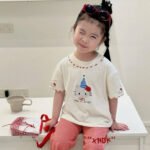 Girls' Short-Sleeved T-Shirt Children'S Summer 2025 New Style Beautiful Super Good-Looking Top White Cartoon Base Shirt - Image 2