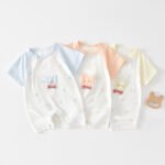 Baby Jumpsuit Summer Thin Cotton Short Sleeved Baby Clothes For Both Men And Women Newborns, Class A Short Sleeved Crawling Clothes - Image 3