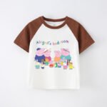 Children'S T-Shirt Short Sleeve Summer Boys T-Shirt Cotton Baby Cartoon Girls Jacket Stitching Raglan Sleeve - Image 12