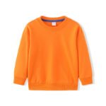 Children'S Sweatshirt Pure Cotton Spring & Fall Terry Thin Pure Color Blank Round Neck Long-Sleeved Outwear Hoodie Clean Version - Image 14