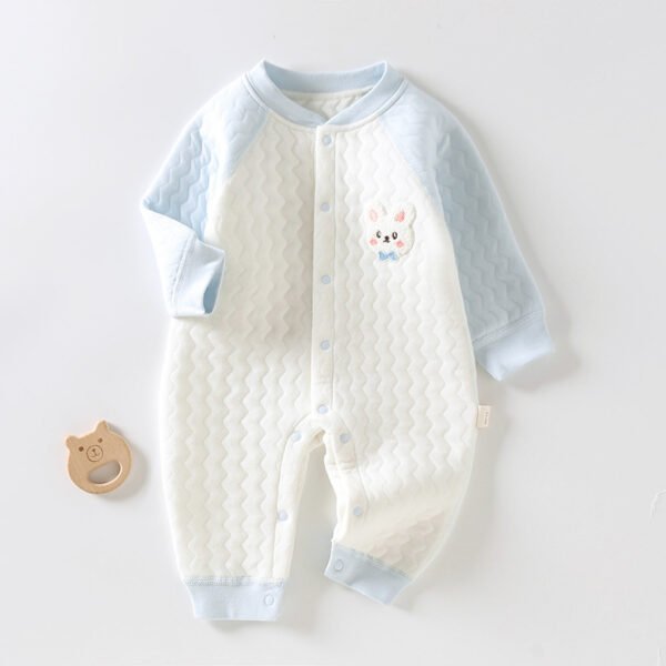 Autumn And Winter New Baby Jumpsuit Newborn Boneless Harper Baby Three-Layer Warm Climbing Clothes 0-2 Years Old Jumpsuit