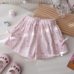 Girls' Summer Casual Shorts  Fashionable Printed Bow Crane Pants Baby'S Summer New All-Match Hot Pants - Image 2