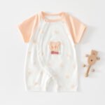 Baby Jumpsuit Summer Thin Cotton Short Sleeved Baby Clothes For Both Men And Women Newborns, Class A Short Sleeved Crawling Clothes - Image 7