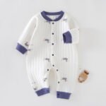 Infant And Toddler Jumpsuits, Warm Spring, Autumn And Winter New Cartoon Boneless Male And Female Baby Outing Clothes, Crawling Clothes And Robes - Image 6