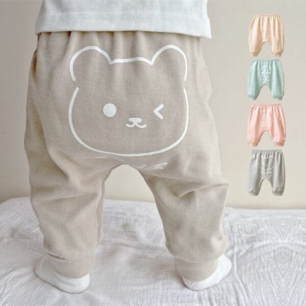 Baby'S Big PP Pants Spring And Autumn Bundled Foot Pants For Boys And Girls Baby'S Cotton Loose Outer Wear Haren Pants