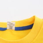 Children'S Sweatshirt Pure Cotton Spring & Fall Terry Thin Pure Color Blank Round Neck Long-Sleeved Outwear Hoodie Clean Version - Image 3