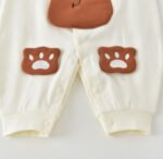 Baby Clothes Spring And Autumn Baby Strap Striped Long Sleeve Hare Bear Fake Two-Piece One-Piece Embroidered Cute Climbing Suit - Image 3