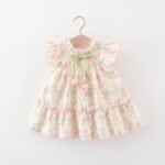 2025 New Children'S Clothing Girls Dress Summer Children Baby Girl Tulip Bunny Cotton Princess Dress Trendy