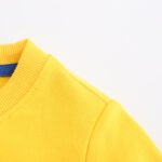 Children'S Sweatshirt Pure Cotton Spring & Fall Terry Thin Pure Color Blank Round Neck Long-Sleeved Outwear Hoodie Clean Version - Image 4