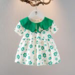 Children'S Clothing Girls' Short-Sleeved Dress Stylist Small Dress Baby Girl Floral Skirt Baby'S Summer Short-Sleeved Dress - Image 3
