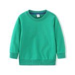 Children'S Sweatshirt Pure Cotton Spring & Fall Terry Thin Pure Color Blank Round Neck Long-Sleeved Outwear Hoodie Clean Version - Image 11