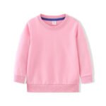 Children'S Sweatshirt Pure Cotton Spring & Fall Terry Thin Pure Color Blank Round Neck Long-Sleeved Outwear Hoodie Clean Version - Image 8