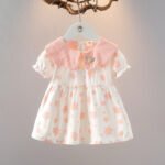 Children'S Clothing Girls' Short-Sleeved Dress Stylist Small Dress Baby Girl Floral Skirt Baby'S Summer Short-Sleeved Dress - Image 2