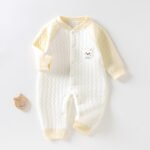 Autumn And Winter New Baby Jumpsuit Newborn Boneless Harper Baby Three-Layer Warm Climbing Clothes 0-2 Years Old Jumpsuit - Image 3
