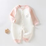 Autumn And Winter New Baby Jumpsuit Newborn Boneless Harper Baby Three-Layer Warm Climbing Clothes 0-2 Years Old Jumpsuit - Image 2