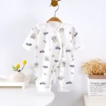 Newborn Jumpsuit Spring New Boneless Cotton Baby Hare Clothes Baby Jumpsuit Leg Pajamas - Image 8