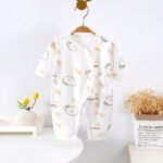 Newborn Jumpsuit Spring New Boneless Cotton Baby Hare Clothes Baby Jumpsuit Leg Pajamas - Image 7