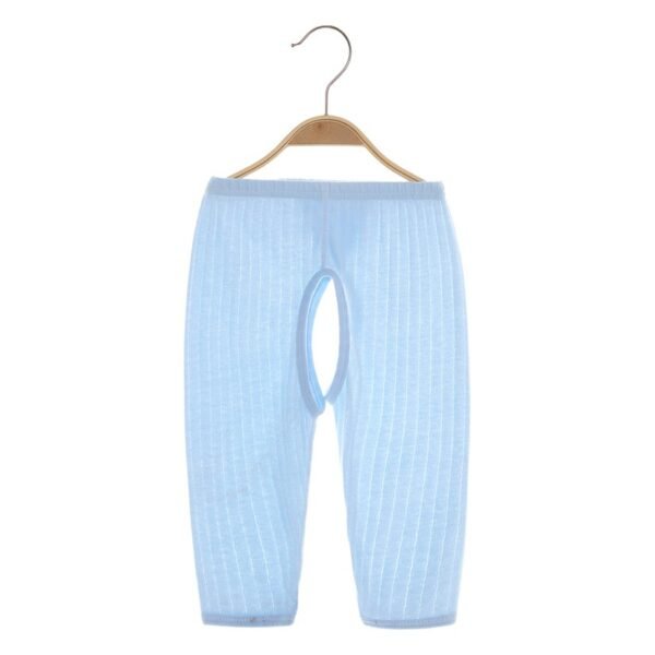 Baby Open Crotch Pants Jacquard Breathable Baby Boy Summer Thin Baby Girl Cotton Fork Pants Long Pants One Generation