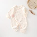 Baby Pure Cotton Jumpsuit For All Seasons, Newborn Baby Clothes For Men And Women, Cotton Belly Protection Velcro Butterfly Clothes For Spring & Fall - Image 13