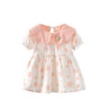 Children'S Clothing Girls' Short-Sleeved Dress Stylist Small Dress Baby Girl Floral Skirt Baby'S Summer Short-Sleeved Dress - Image 6