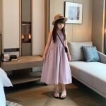 Girls' Solid Color Fashionable Sleeveless Dress Big Children'S Summer New Gentle Comfortable All-Match Elegant Slip Skirt Trendy - Image 6