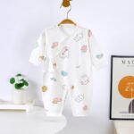 Newborn Jumpsuit Spring New Boneless Cotton Baby Hare Clothes Baby Jumpsuit Leg Pajamas - Image 5