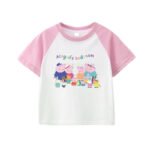 Children'S T-Shirt Short Sleeve Summer Boys T-Shirt Cotton Baby Cartoon Girls Jacket Stitching Raglan Sleeve - Image 6