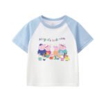 Children'S T-Shirt Short Sleeve Summer Boys T-Shirt Cotton Baby Cartoon Girls Jacket Stitching Raglan Sleeve - Image 7