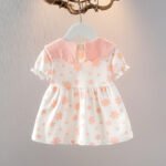 Children'S Clothing Girls' Short-Sleeved Dress Stylist Small Dress Baby Girl Floral Skirt Baby'S Summer Short-Sleeved Dress - Image 4